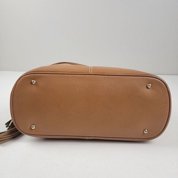 Dooney & Bourke Davis Tassel Saffiano Zip Shopper Tote Pebble Tan Leather Purse - Picture 5 of 16